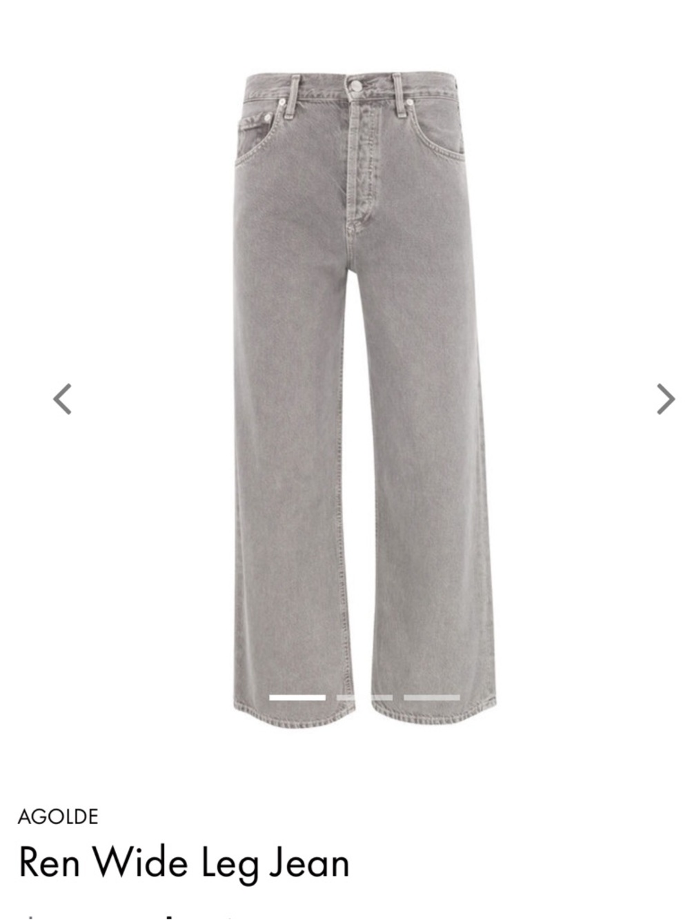 Agolde Ren Wide Leg Owl size 27